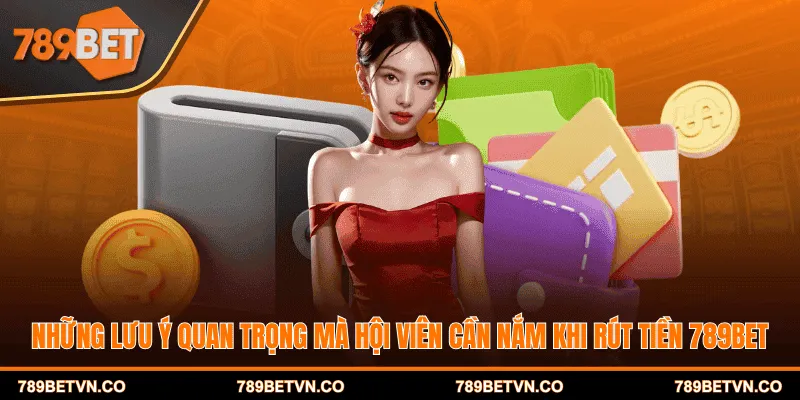 Những lưu ý quan trọng mà hội viên cần nắm khi rút tiền 789BET